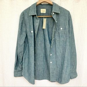 NWT J.CREW COTTON LONG SLEEVED BUTTON UP SZ SM!!!